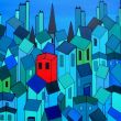 "Het rode huis" (acdo/'09/80x80)